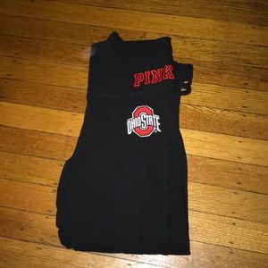 pink Ohio state leggings